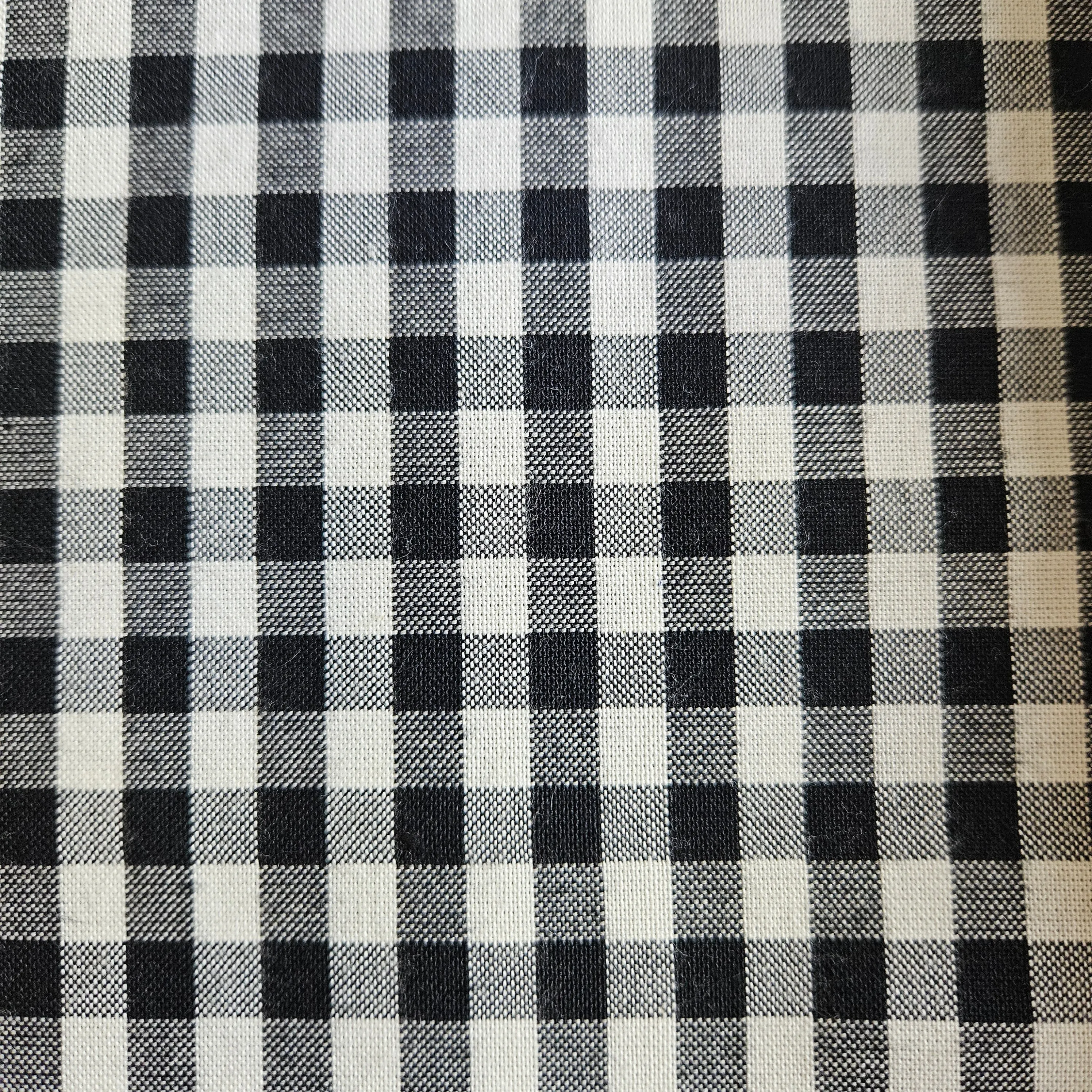 1/2" Black Cotton Gingham