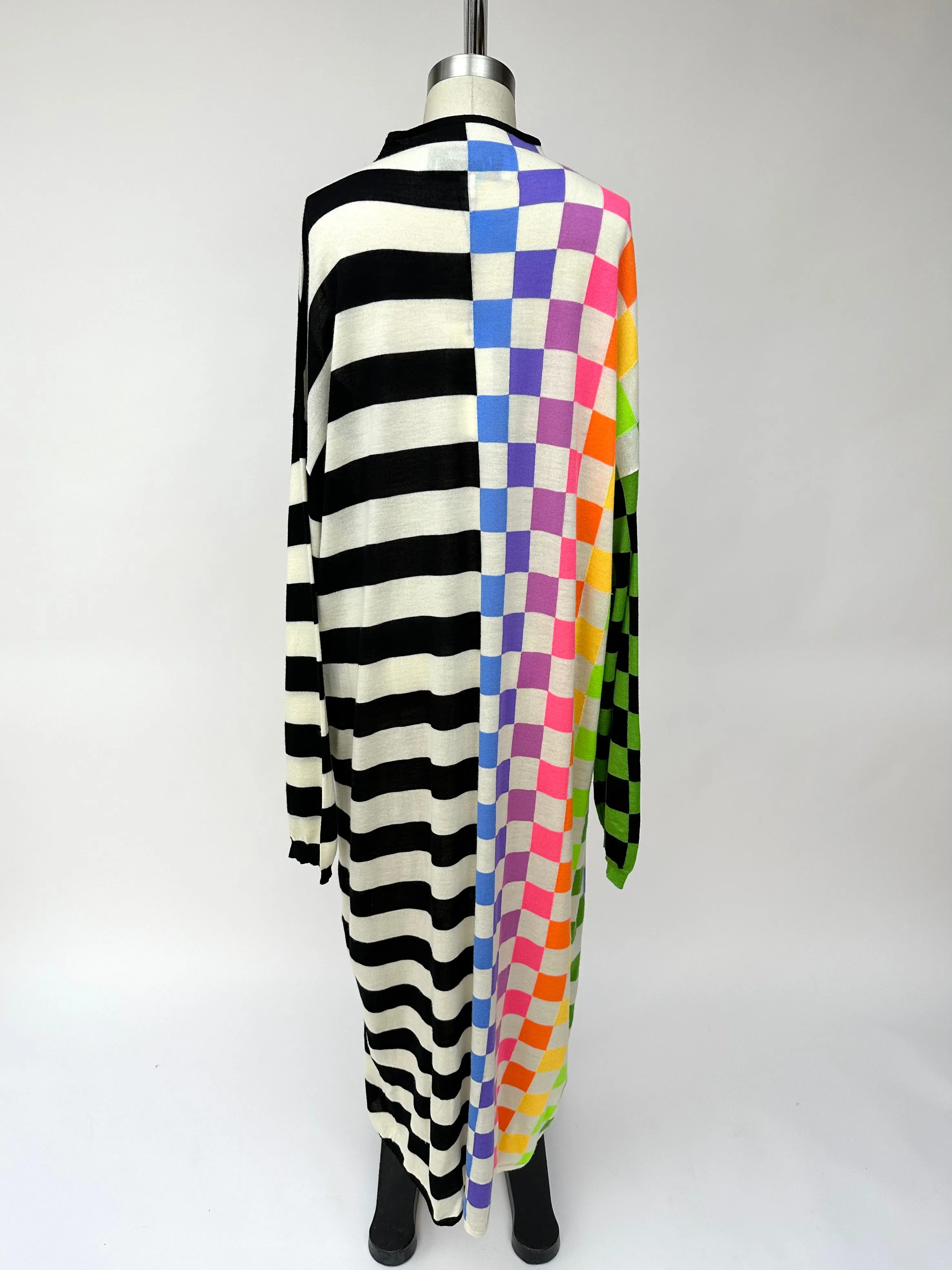 2021 Christopher John Rogers Wool Checkerboard Dress