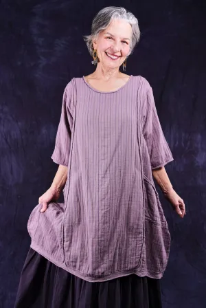 2120 Striped Daily Dress Rose Earth