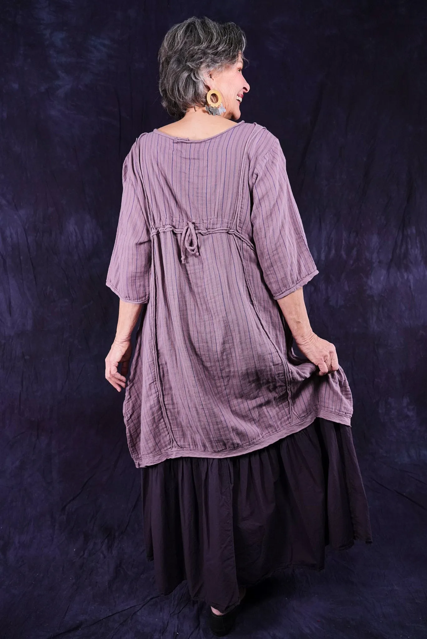 2120 Striped Daily Dress Rose Earth