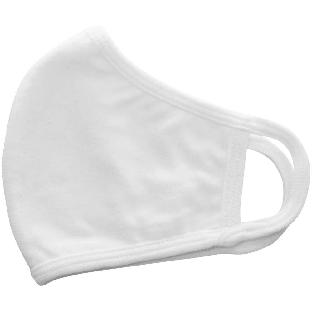 3-Layers Cloth Face Masks - White Color (Large Size) - Breathable, Water-Resistant, Multi-Use - Pack of 2