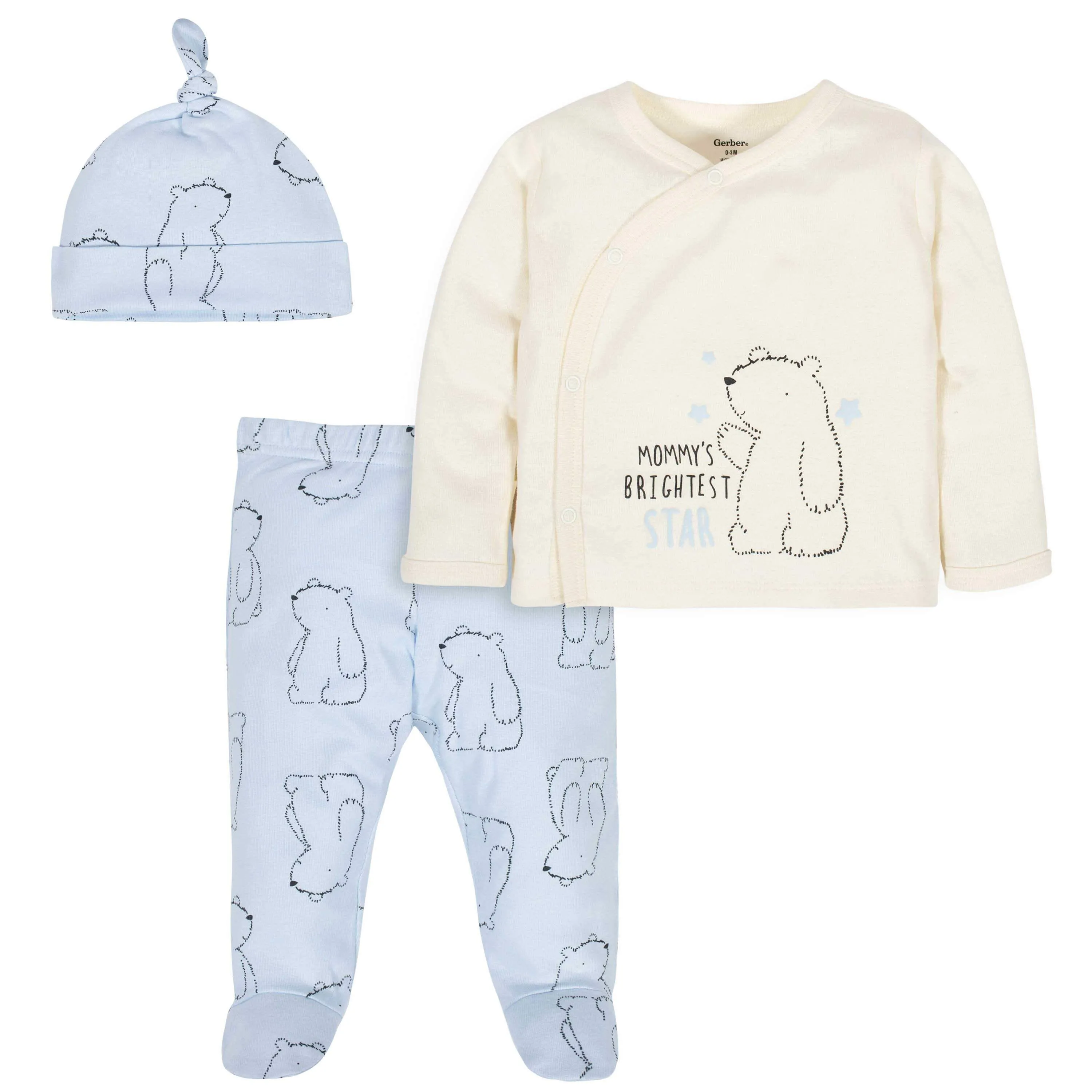 3-Piece Baby Boys' Bear Take Me Home Set
