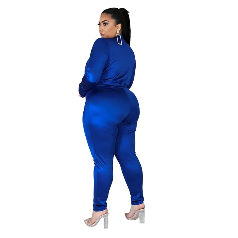 30 Pieces) Solid Color V-neck Bodysuit And Pants Two Pieces Set