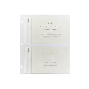 5 x 7 Large 3-Ring Clear Pocket Album Refill