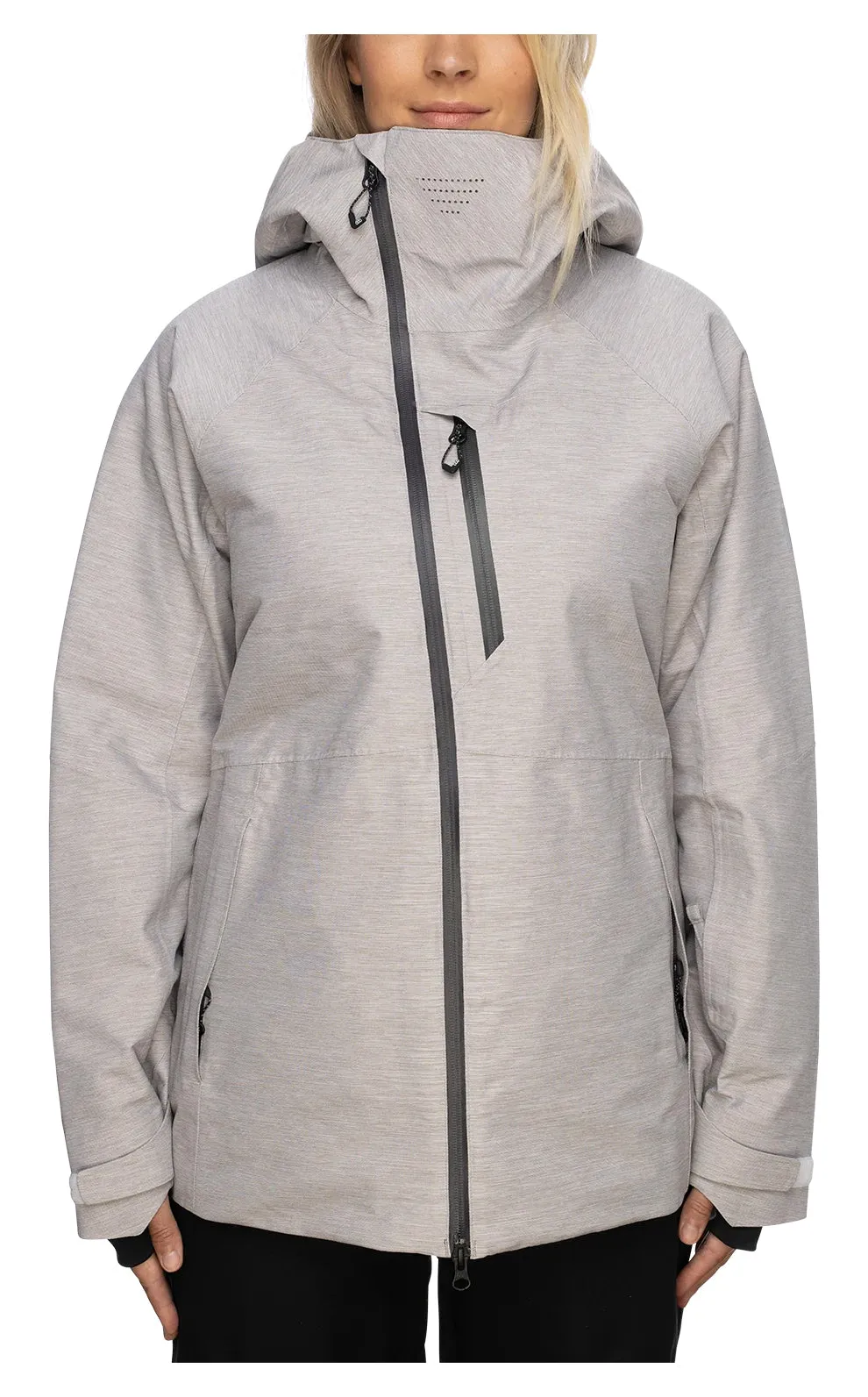 686 GLCR Hydra Insulated Womens Snow Jacket White Heather