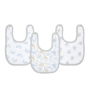 ADEN   ANAIS Essentials Cotton Muslin Snap Bib 3 Pack - Natural History
