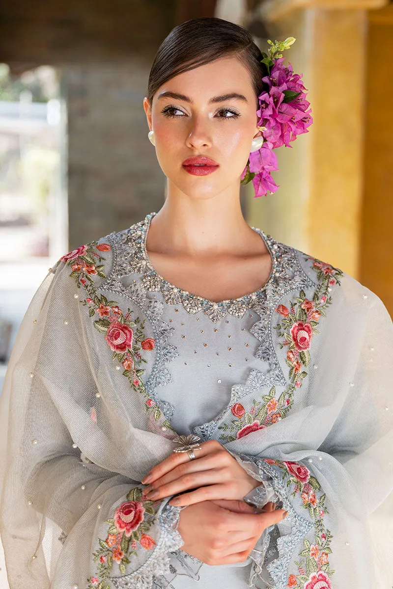 Aesthetic Light Blue Pakistani Salwar Kameez with Dupatta
