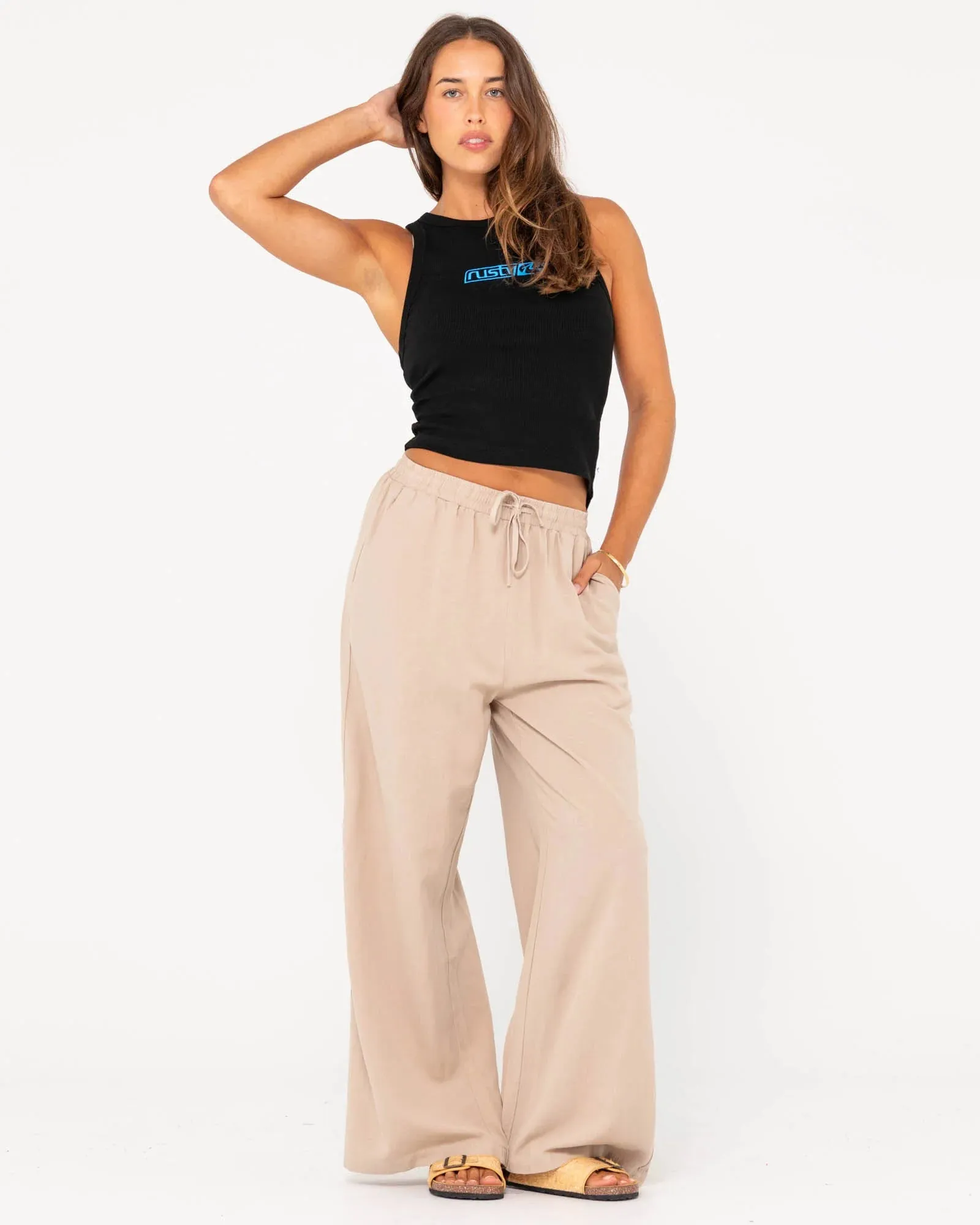 Alannah Lounge Pant - Light Khaki