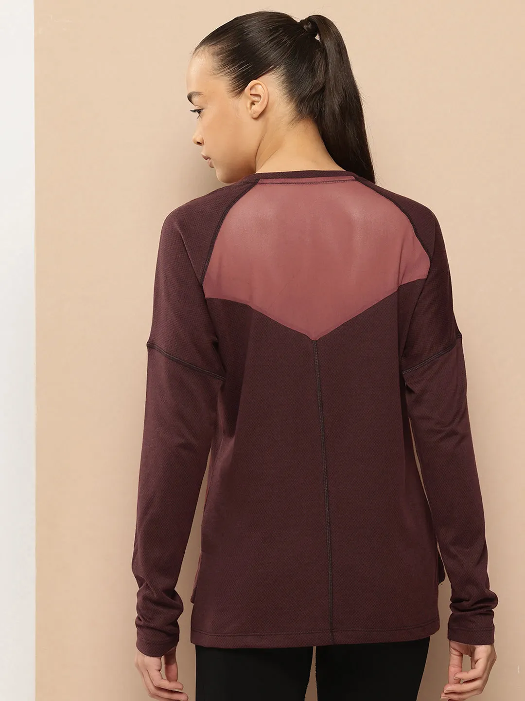 Alcis Women Drop-Shoulder Sleeves T-shirt