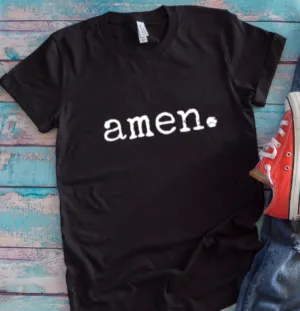 Amen, Black Unisex Short Sleeve T-shirt