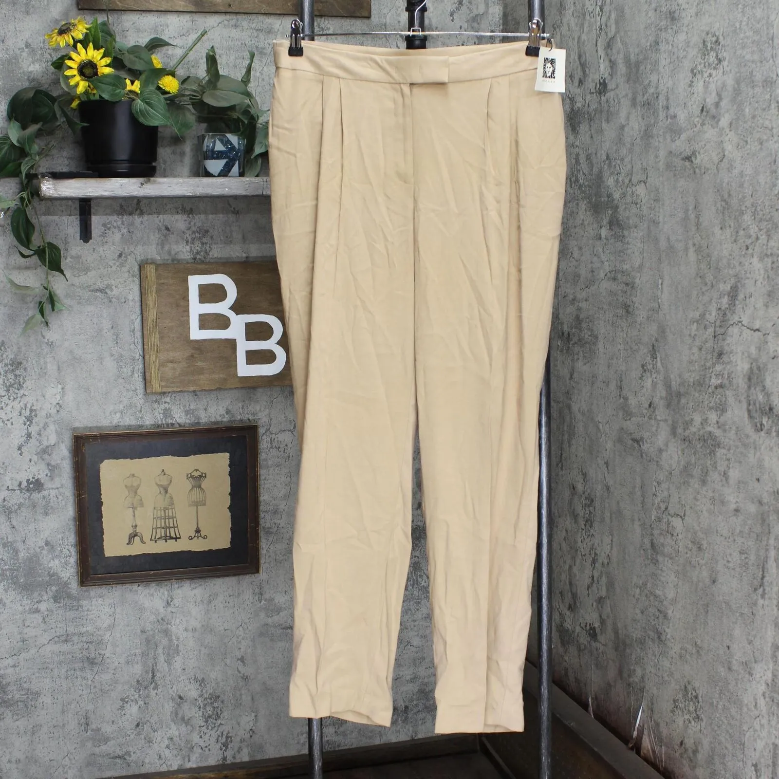 Anne Klein Suit Separate Professional Dress Pants 10842473 Light Coffee Brown 10