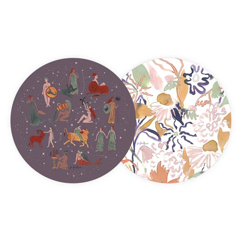Astrological Ladies Seedlings Coaster Set