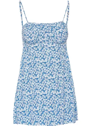 Audrina Mini Dress (Elka Floral Blue)