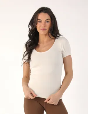 Avery Short Sleeve: Oatmilk
