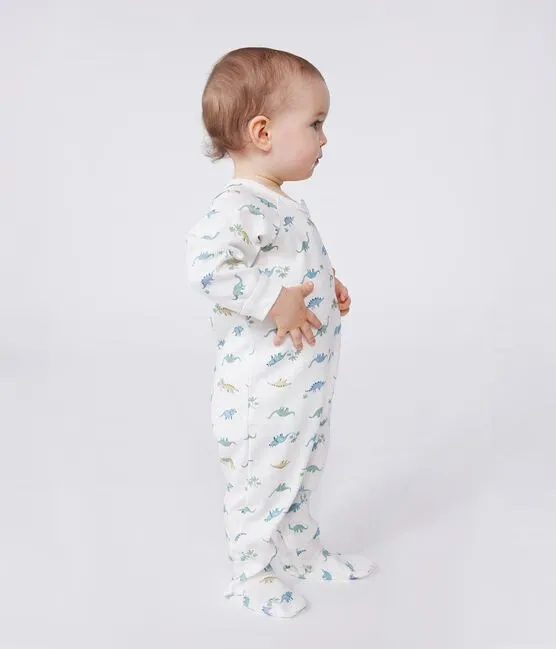 Baby Boy Side Zip Footie in Dino