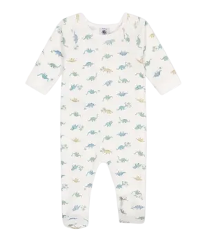 Baby Boy Side Zip Footie in Dino