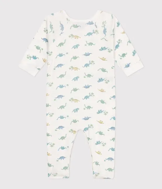 Baby Boy Side Zip Footie in Dino