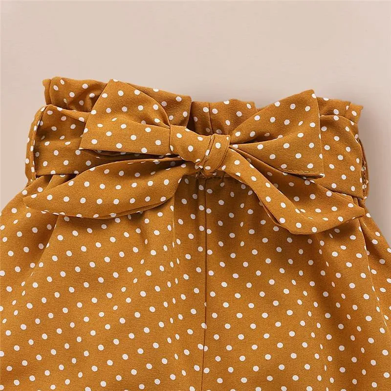 Baby Girl Romper, Dot Pants, headband 3-18 M