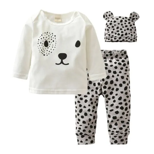 Baby Grey Spotted Bear Outfit