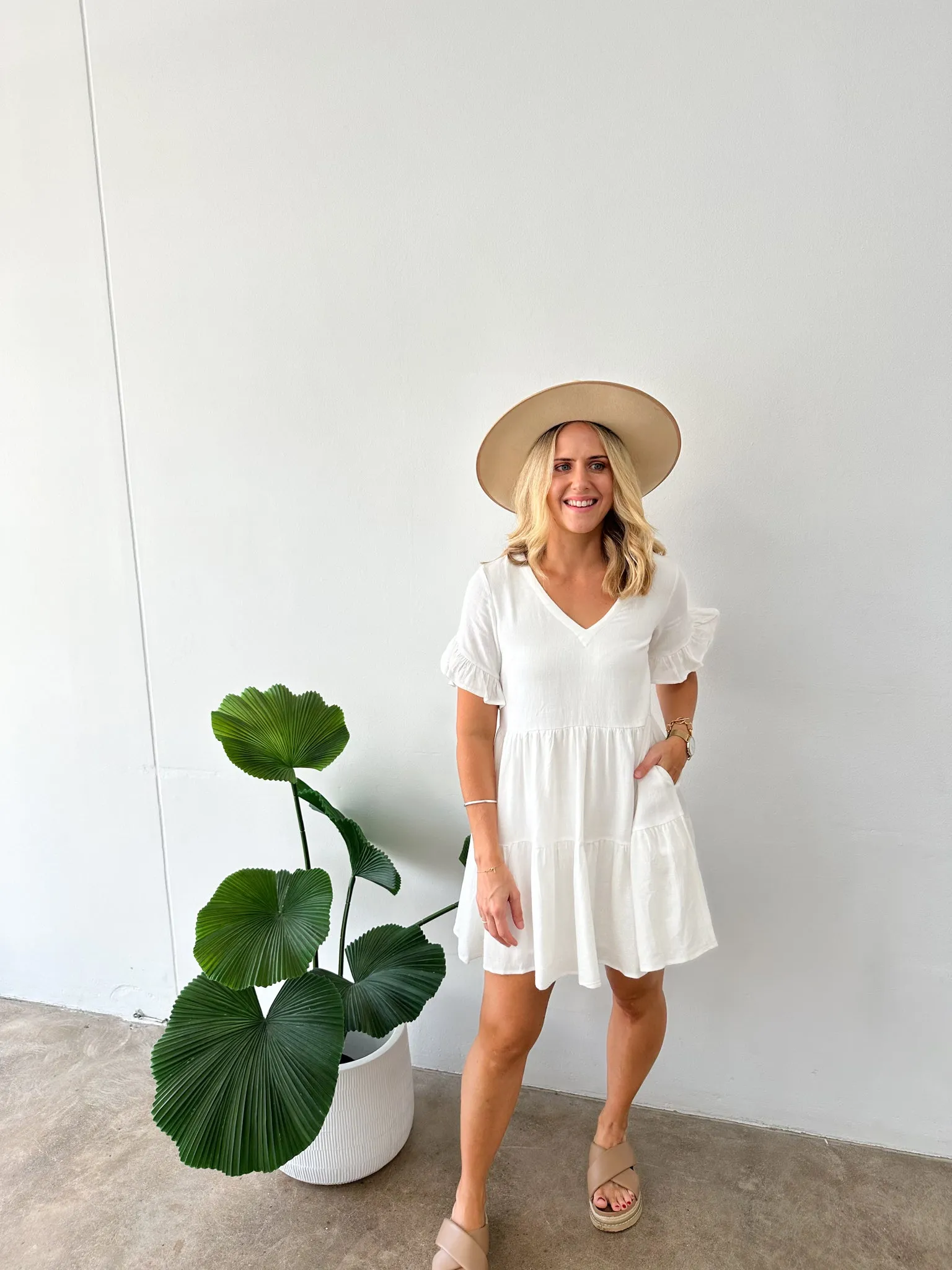 Bailey Dress -White
