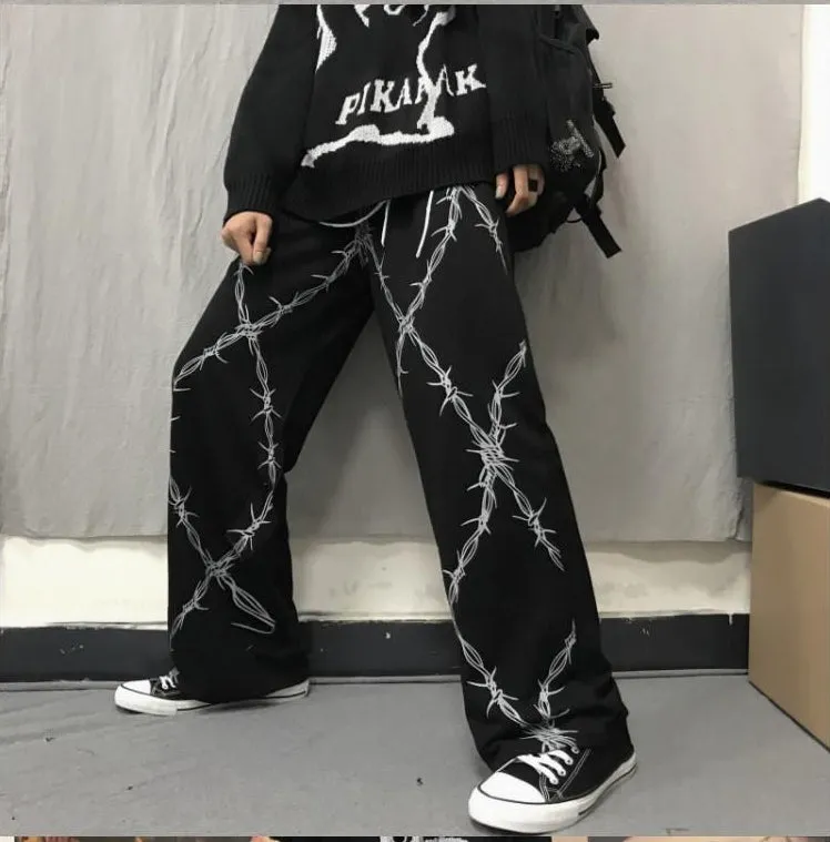 Barbed Wire Hip Hop Long Pants