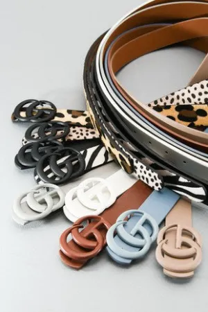 BASIC MATTE BUCKLE FASHION BELT