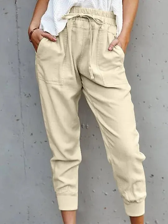 Beatriz® | Lightweight Cotton Blend Linen Trousers For Women