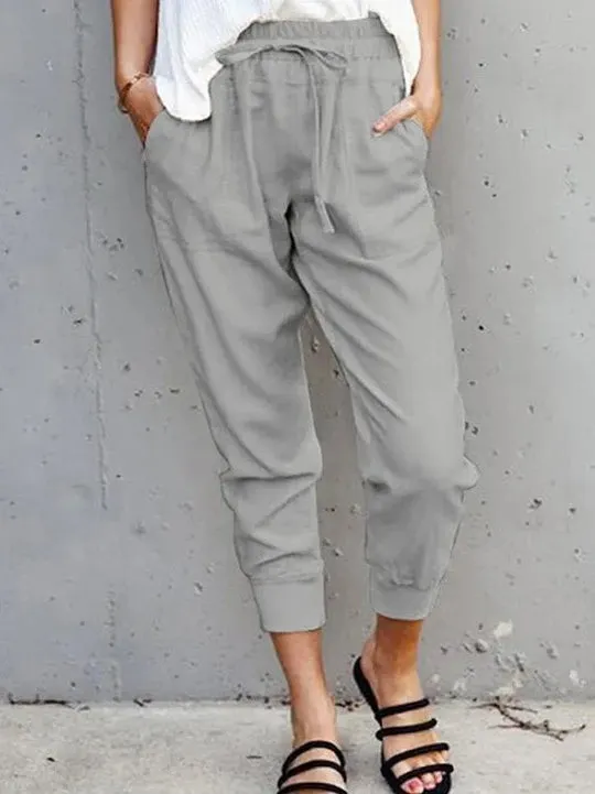 Beatriz® | Lightweight Cotton Blend Linen Trousers For Women