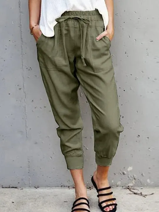 Beatriz® | Lightweight Cotton Blend Linen Trousers For Women