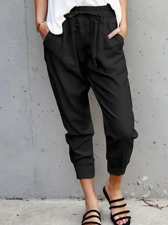 Beatriz® | Lightweight Cotton Blend Linen Trousers For Women