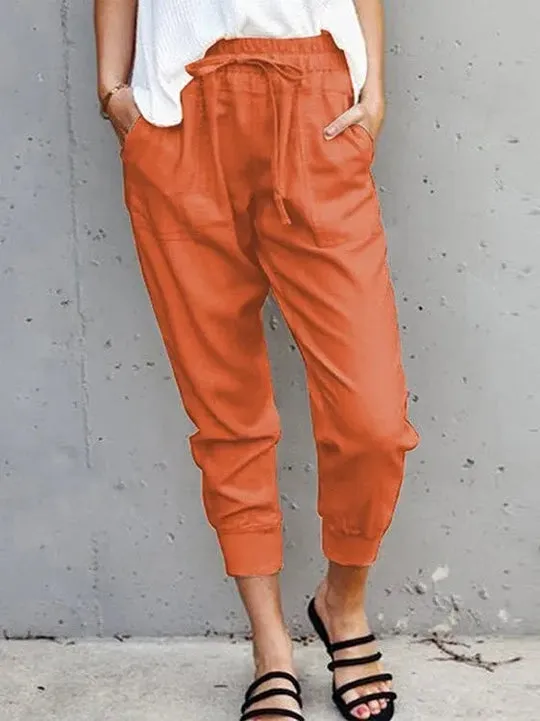 Beatriz® | Lightweight Cotton Blend Linen Trousers For Women