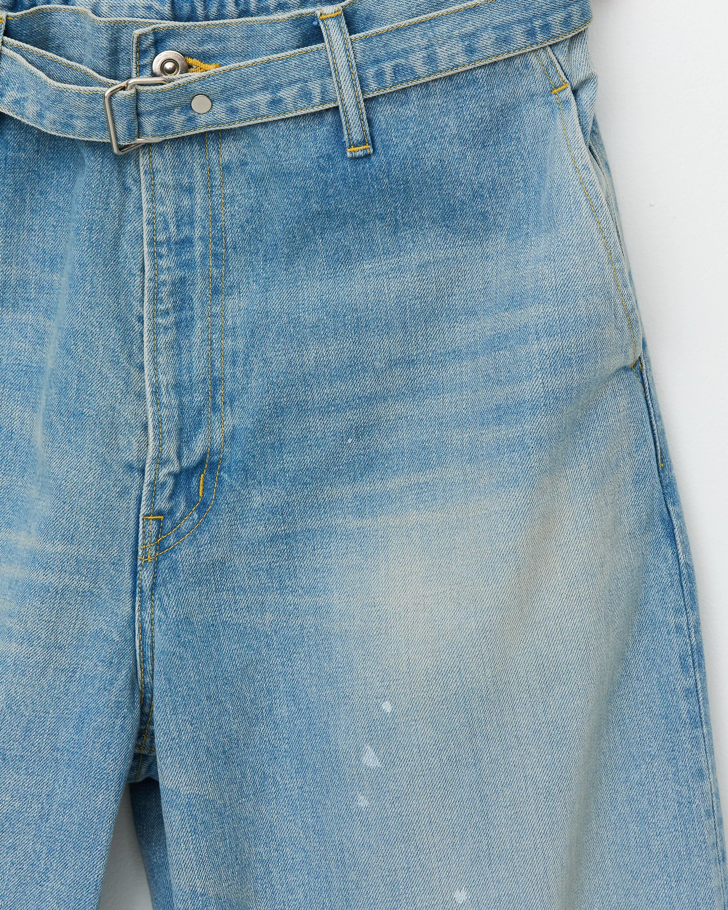 Belted Trousers, Light Indigo