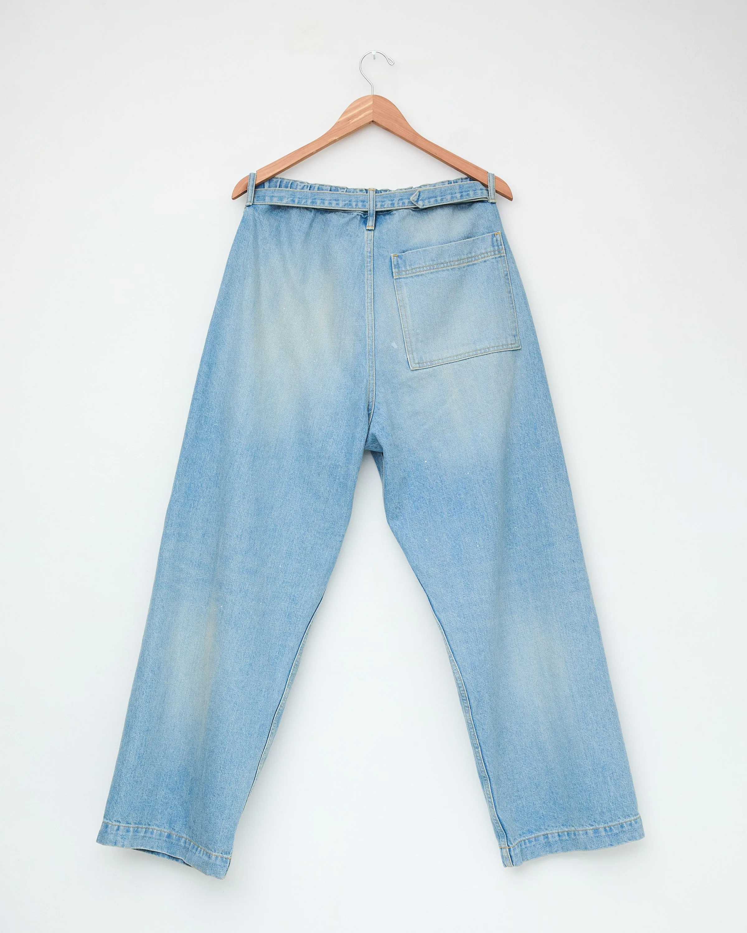 Belted Trousers, Light Indigo