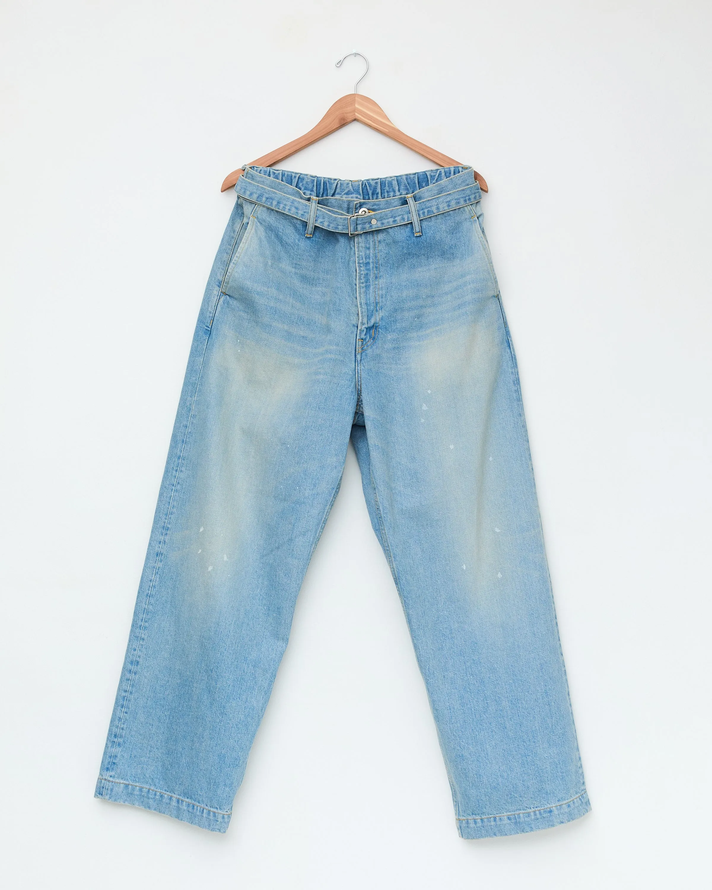 Belted Trousers, Light Indigo
