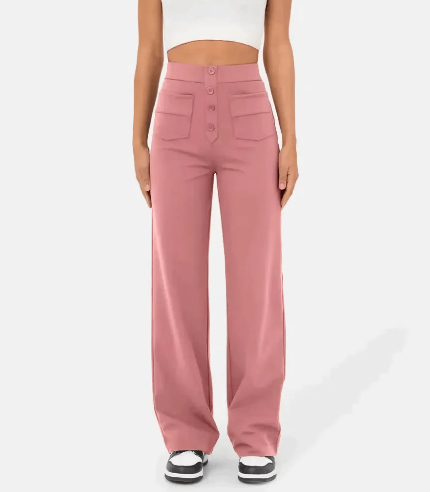 Benita | High Waist Button Down Pants