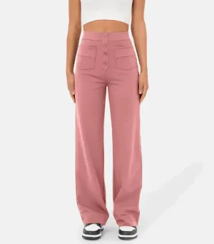 Benita | High Waist Button Down Pants