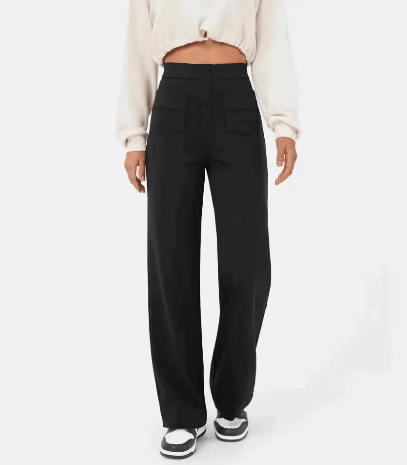 Benita | High Waist Button Down Pants