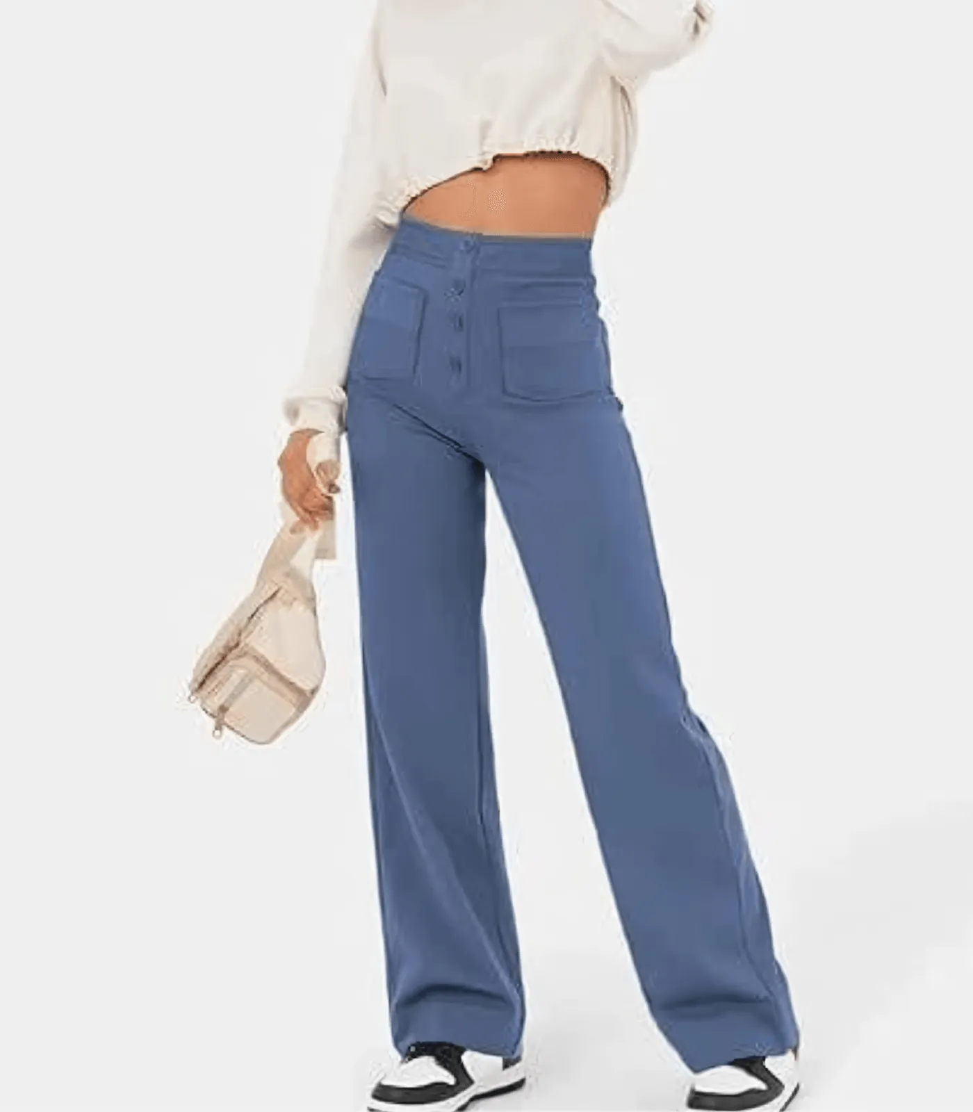 Benita | High Waist Button Down Pants