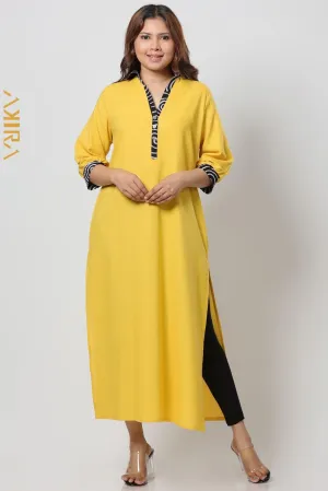 Bergenia Sunny Long Kurti | Kaftan, Bohemian Dress, Floral Dress, Boho Maxi Dress