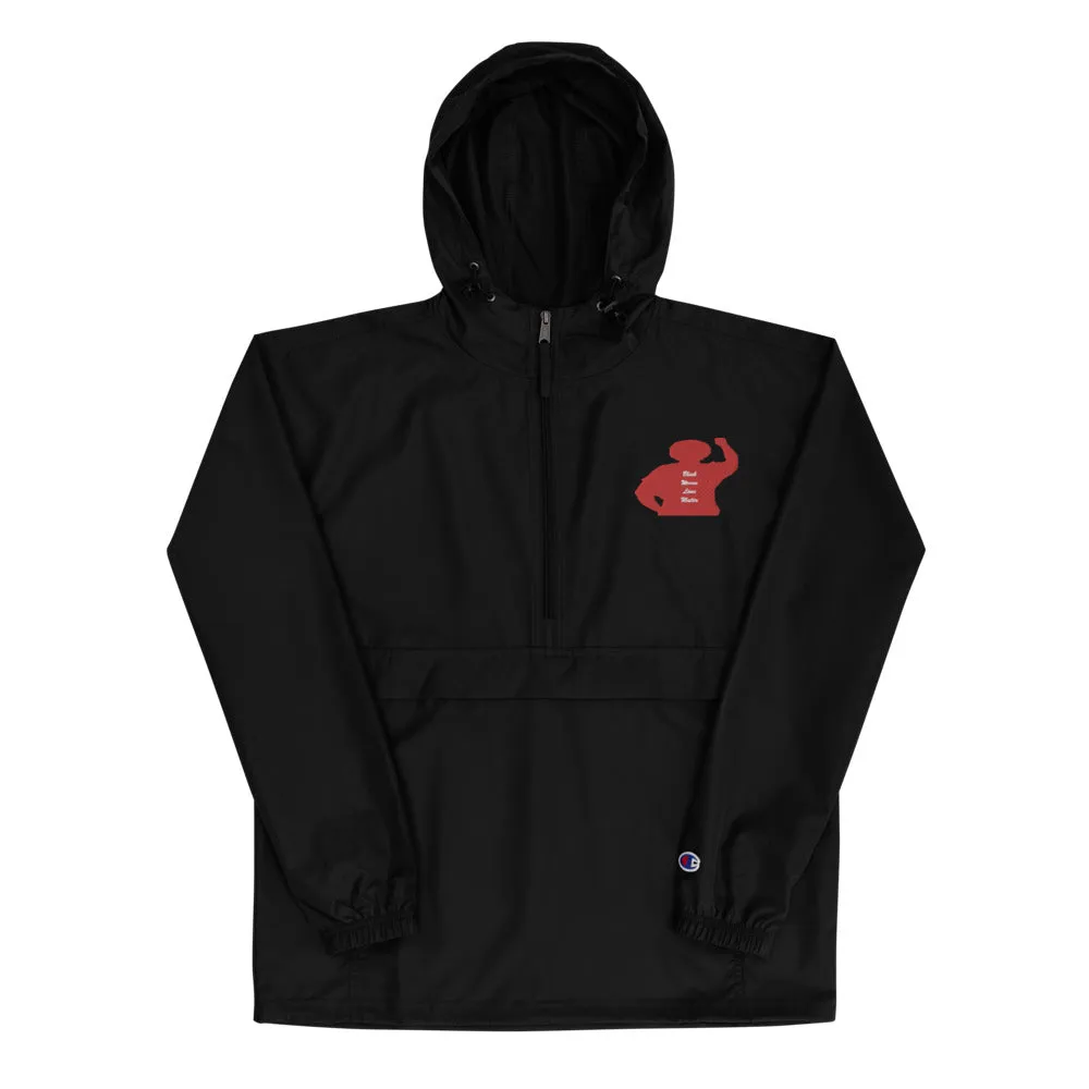 Black Women Lives Matter Embroidered Champion Packable Jacket