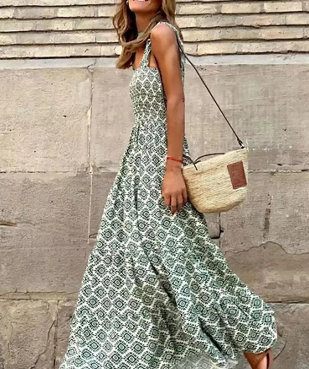 Bloom - Maxi dress with Bohemian print: