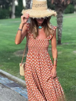 Bloom - Maxi dress with Bohemian print: