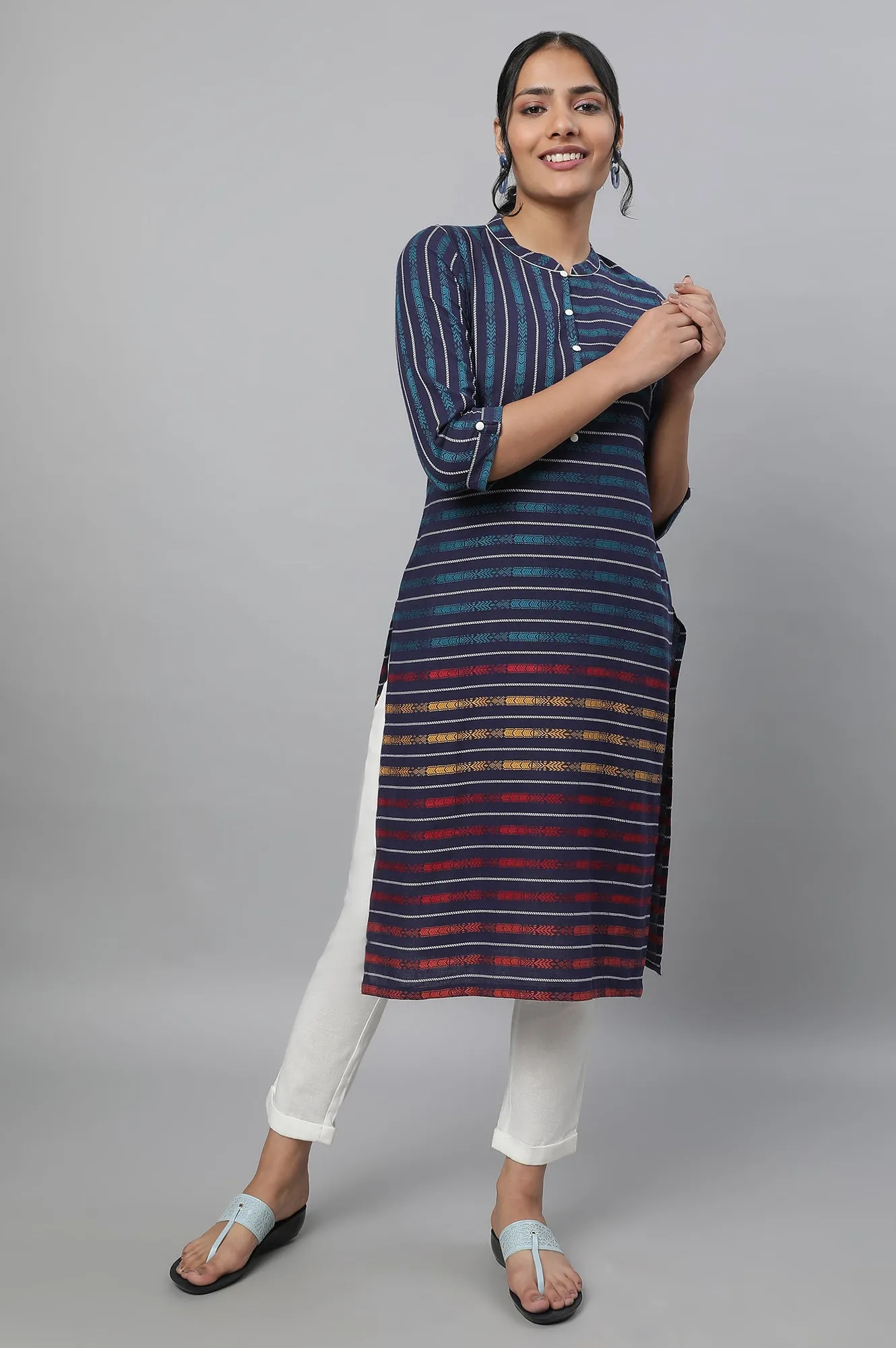 Blue Ethnic kurta & Trousers Set