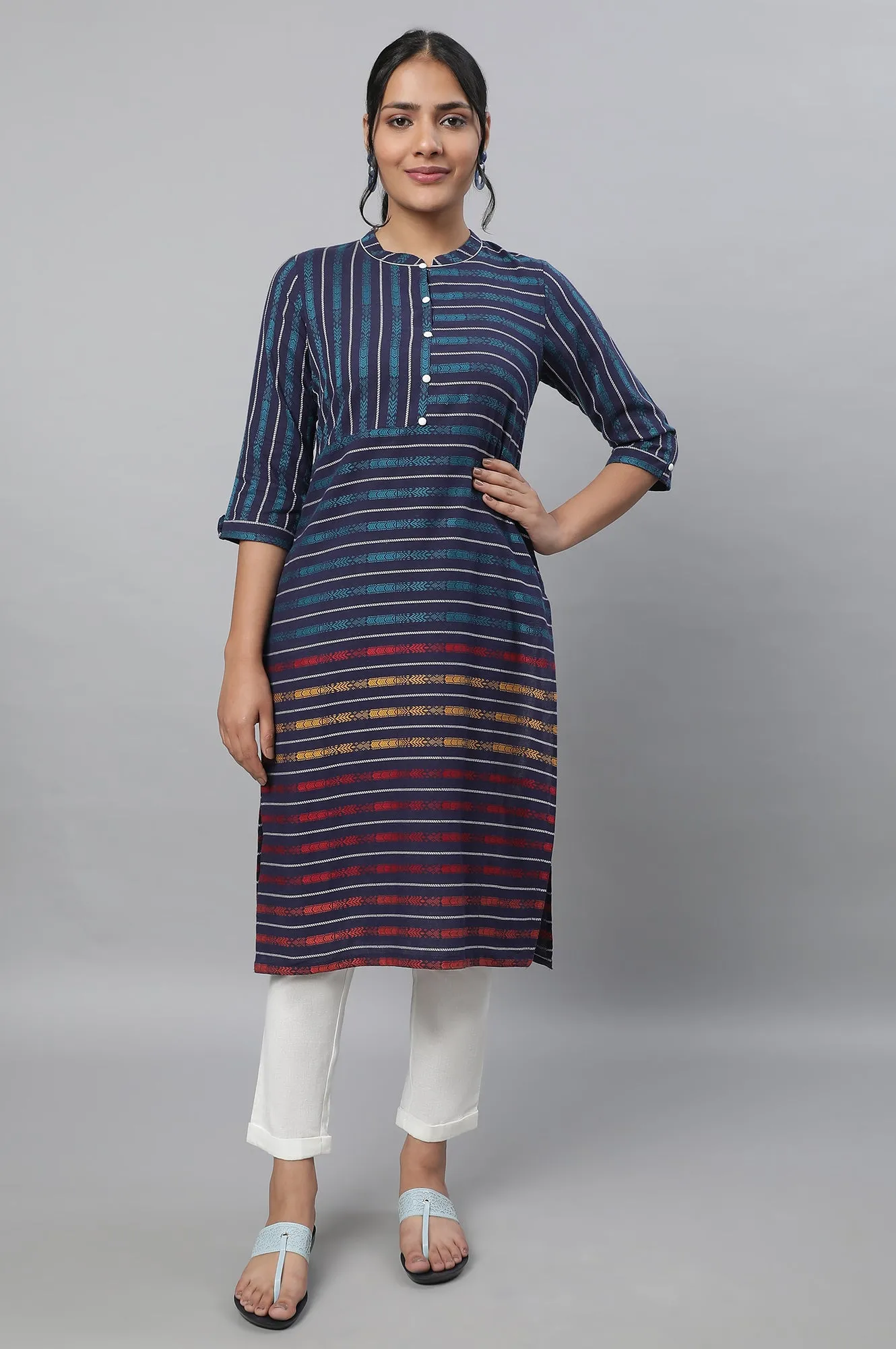 Blue Ethnic kurta & Trousers Set