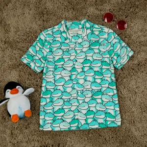Boys Crocodile Printed Shirt Sea Green
