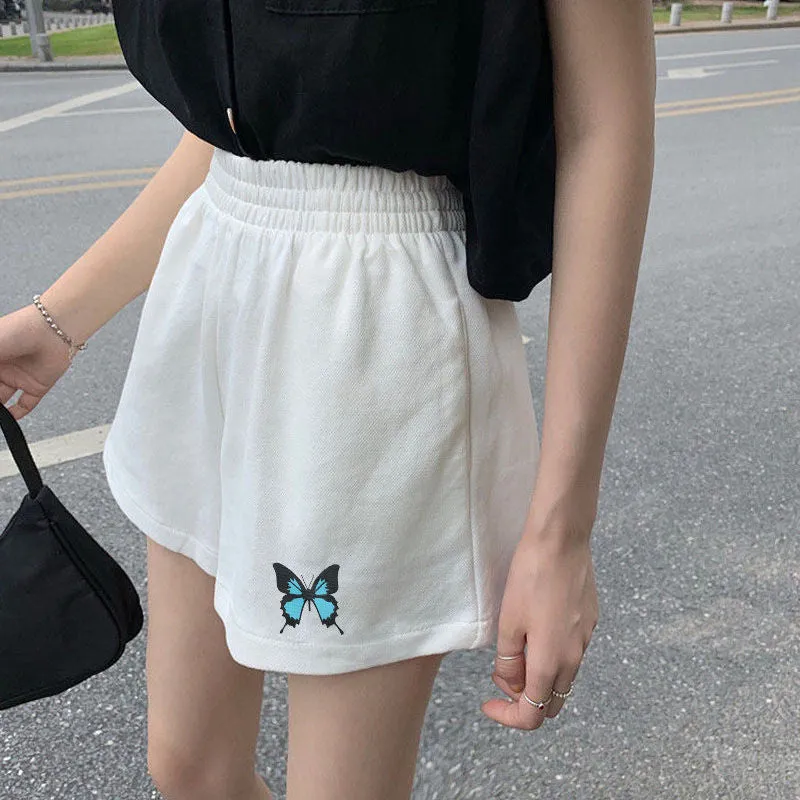 Butterfly Printed Casual Shorts Pants