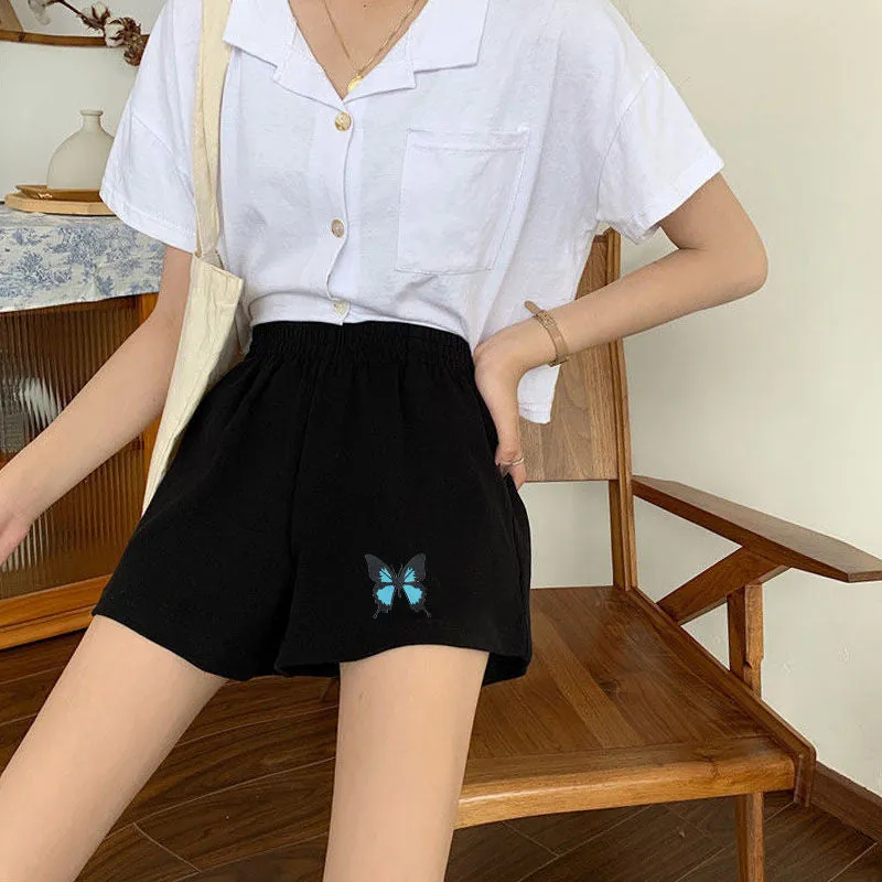 Butterfly Printed Casual Shorts Pants
