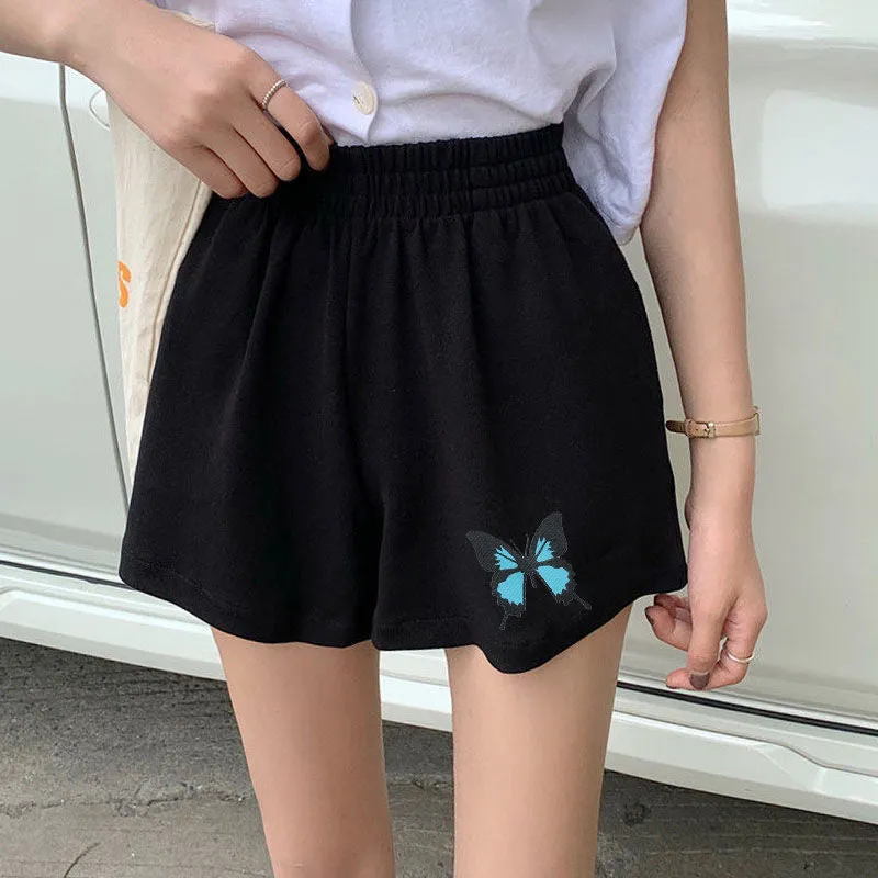 Butterfly Printed Casual Shorts Pants