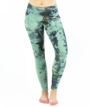 Camo Green Tie Dye Yoga Leggings