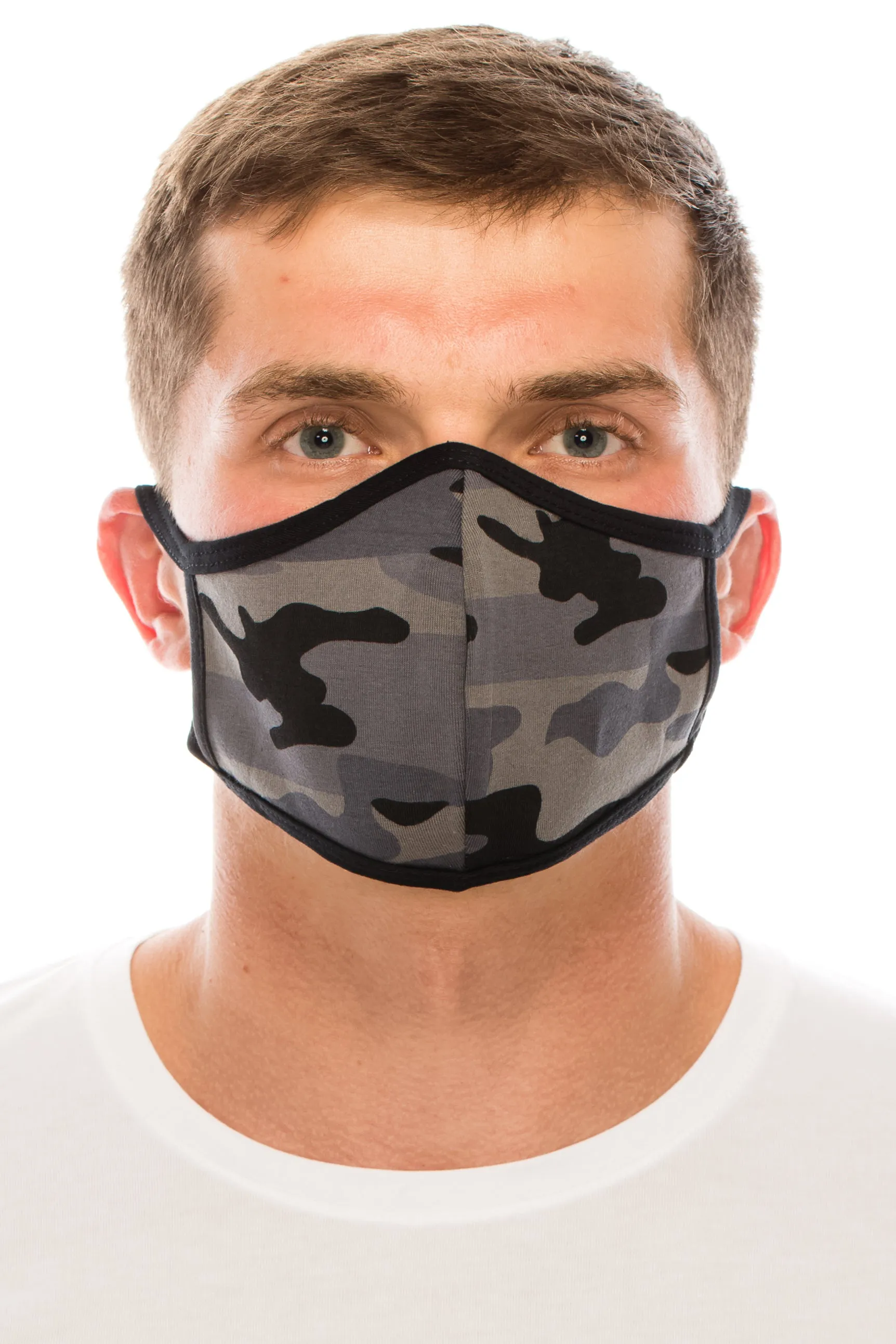 Camouflage Face Mask, Cotton, 2 layers, Washable, Reusable Mask, Adult Size